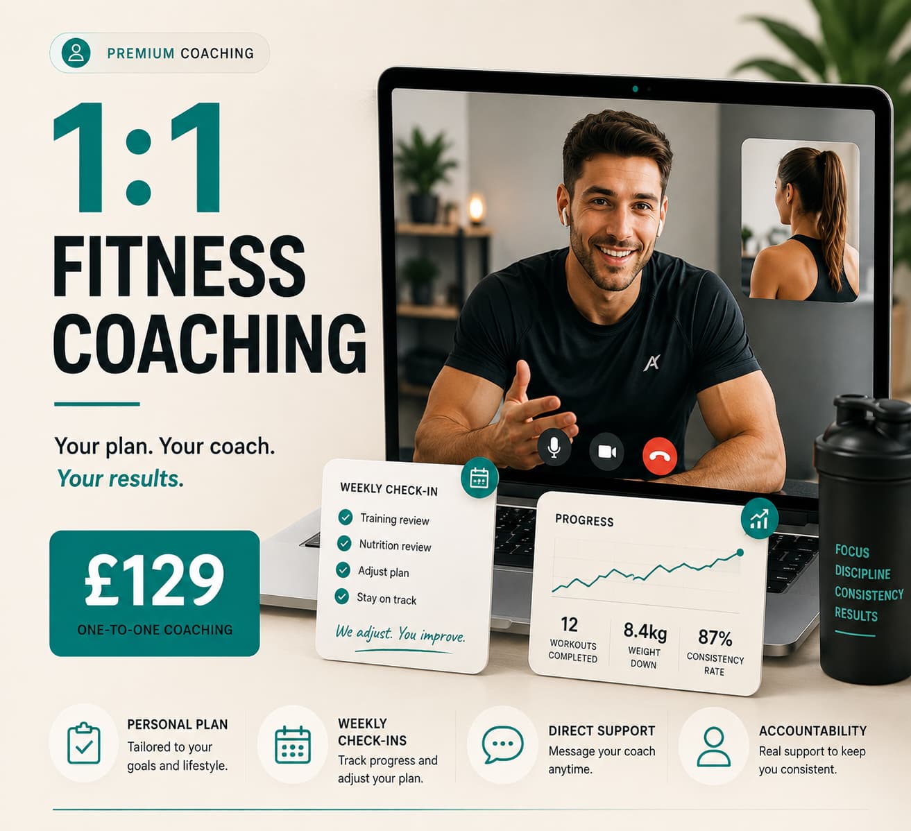 1:1 Fitness Coaching cover