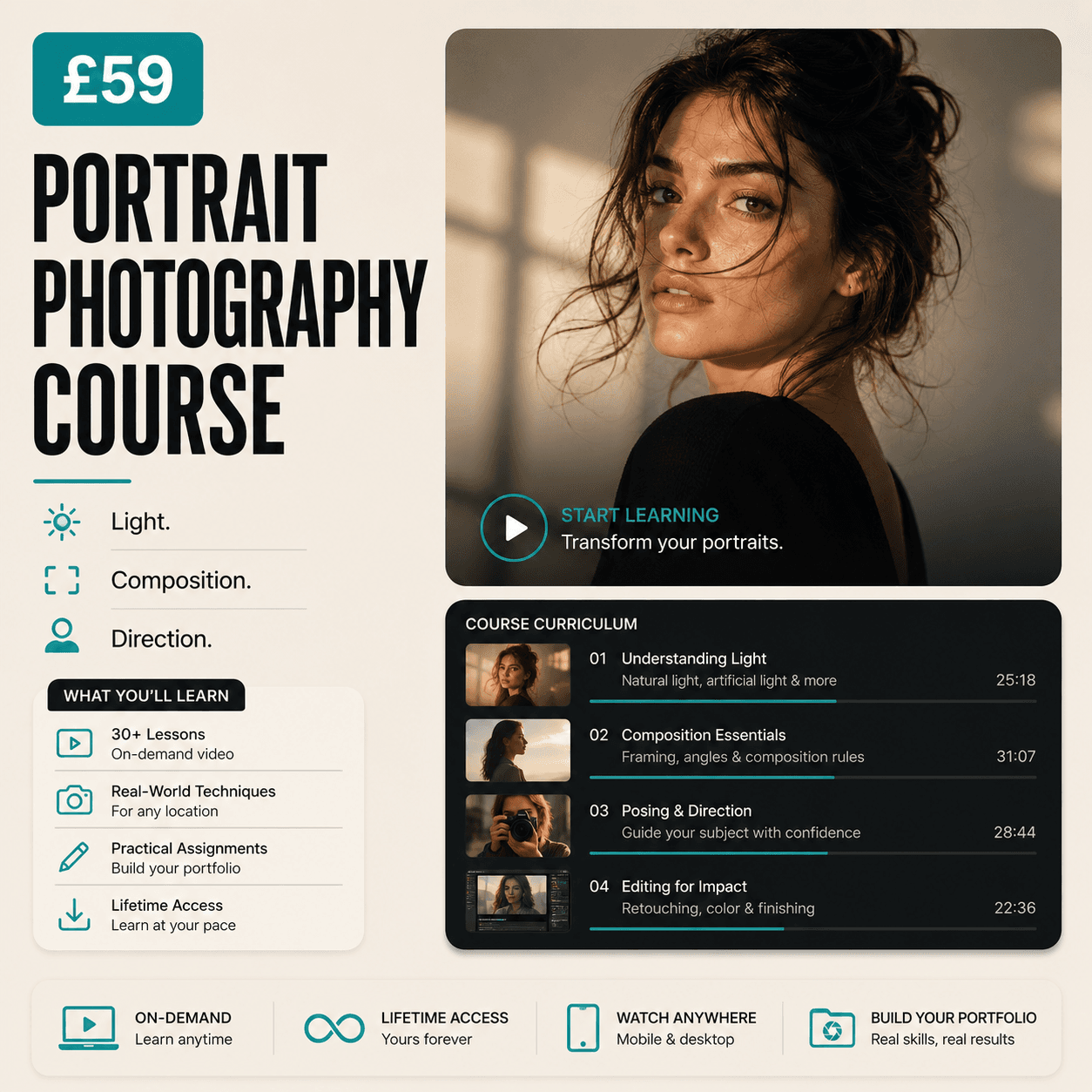 Portrait Photography Course cover